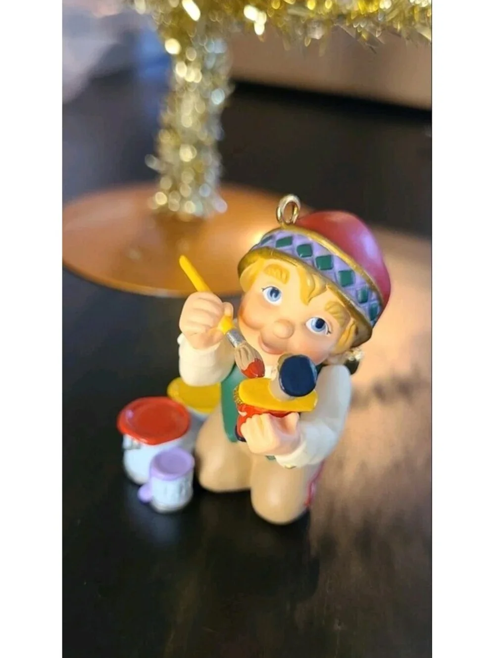 1999 Hallmark Membership Arctic Artist Christmas Ornament Elf Painting